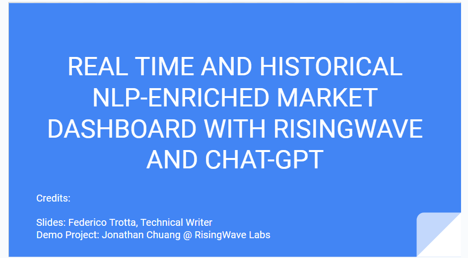 Front page of the seminar